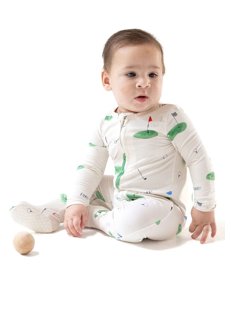 2-Way Zipper Footie - All Fore Golf