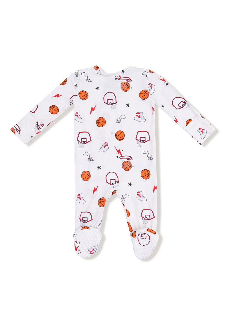 2-Way Zipper Footie - Basketball Uni