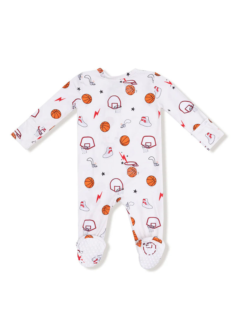 2-Way Zipper Footie - Basketball Uni