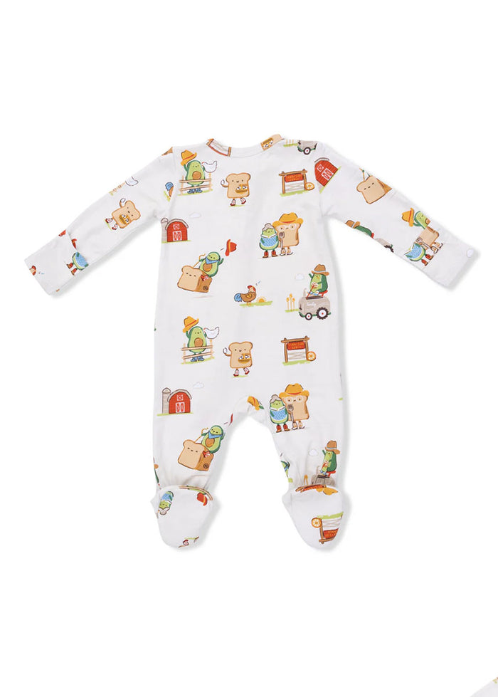 2-Way Zipper Footie - Avocado Gothic