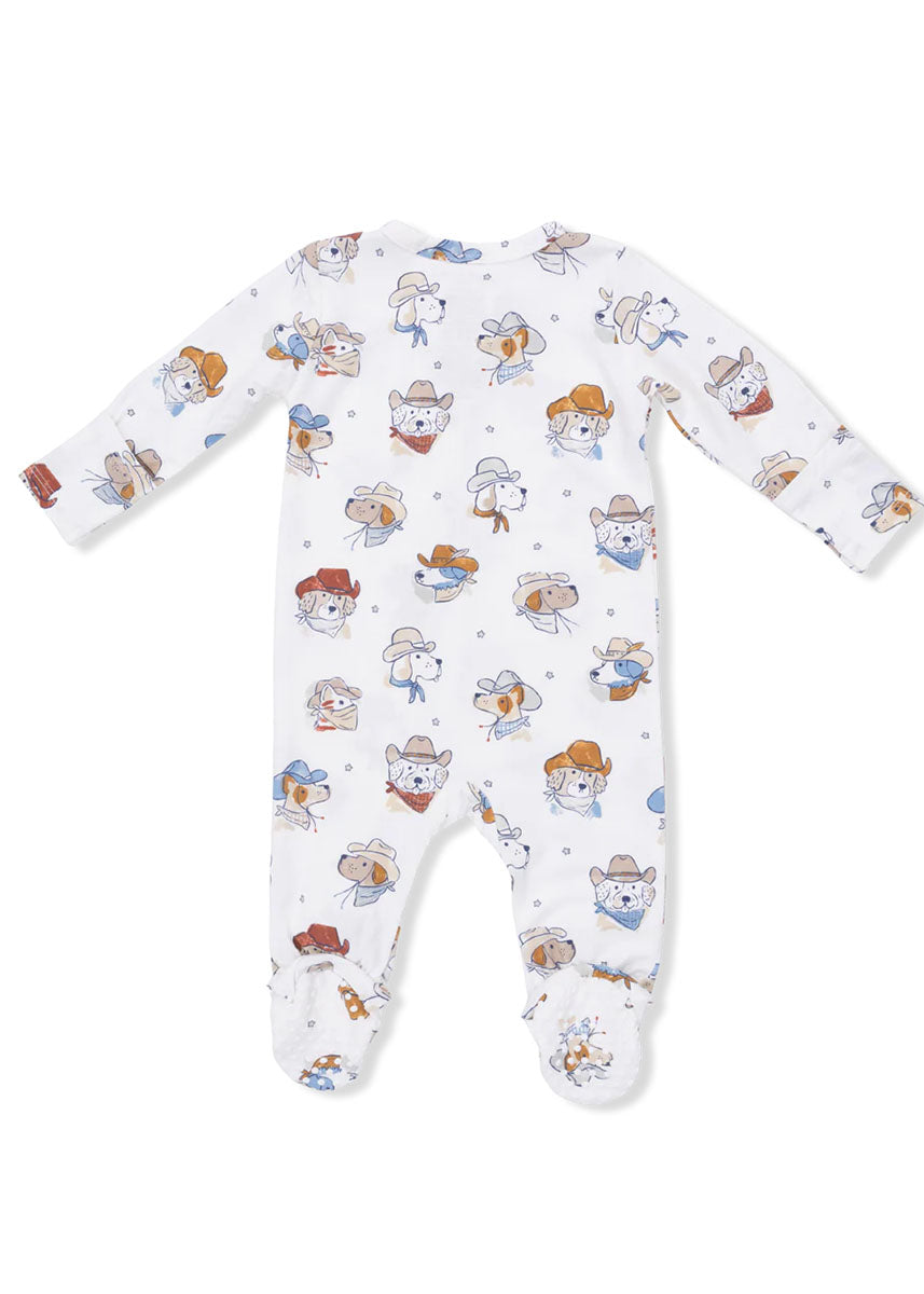 2-Way Zipper Fold-Over Footie - Cowdogs