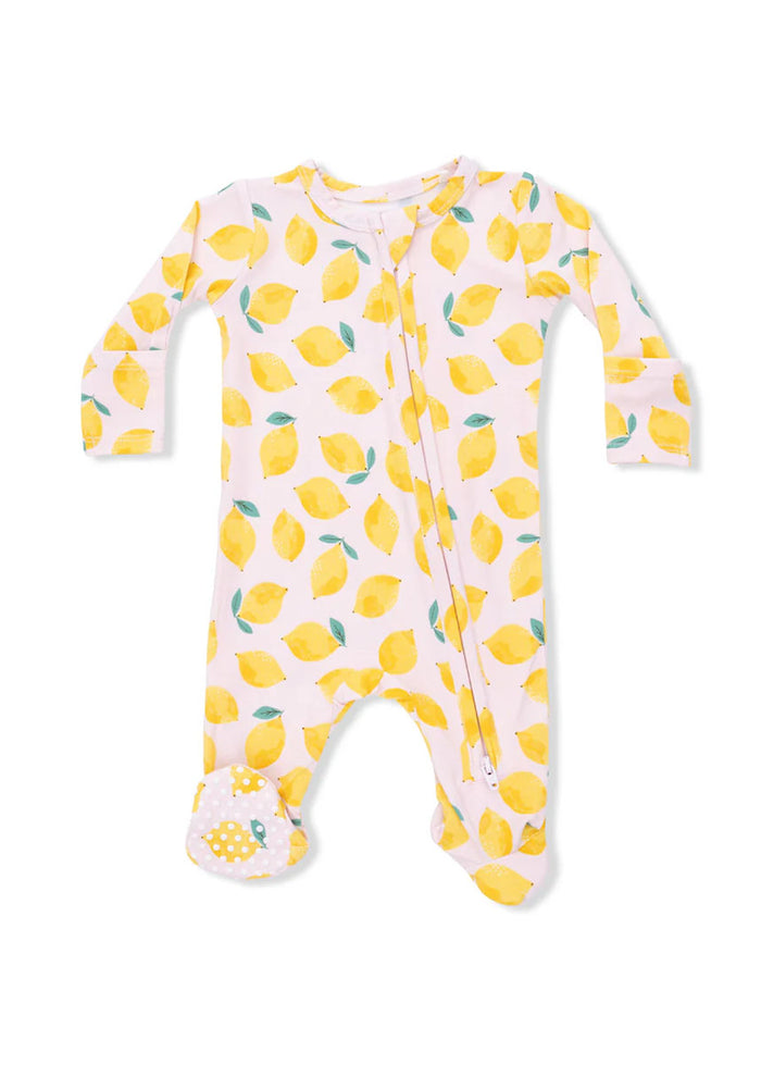 2-Way Zipper Footie - Sunny Lemons