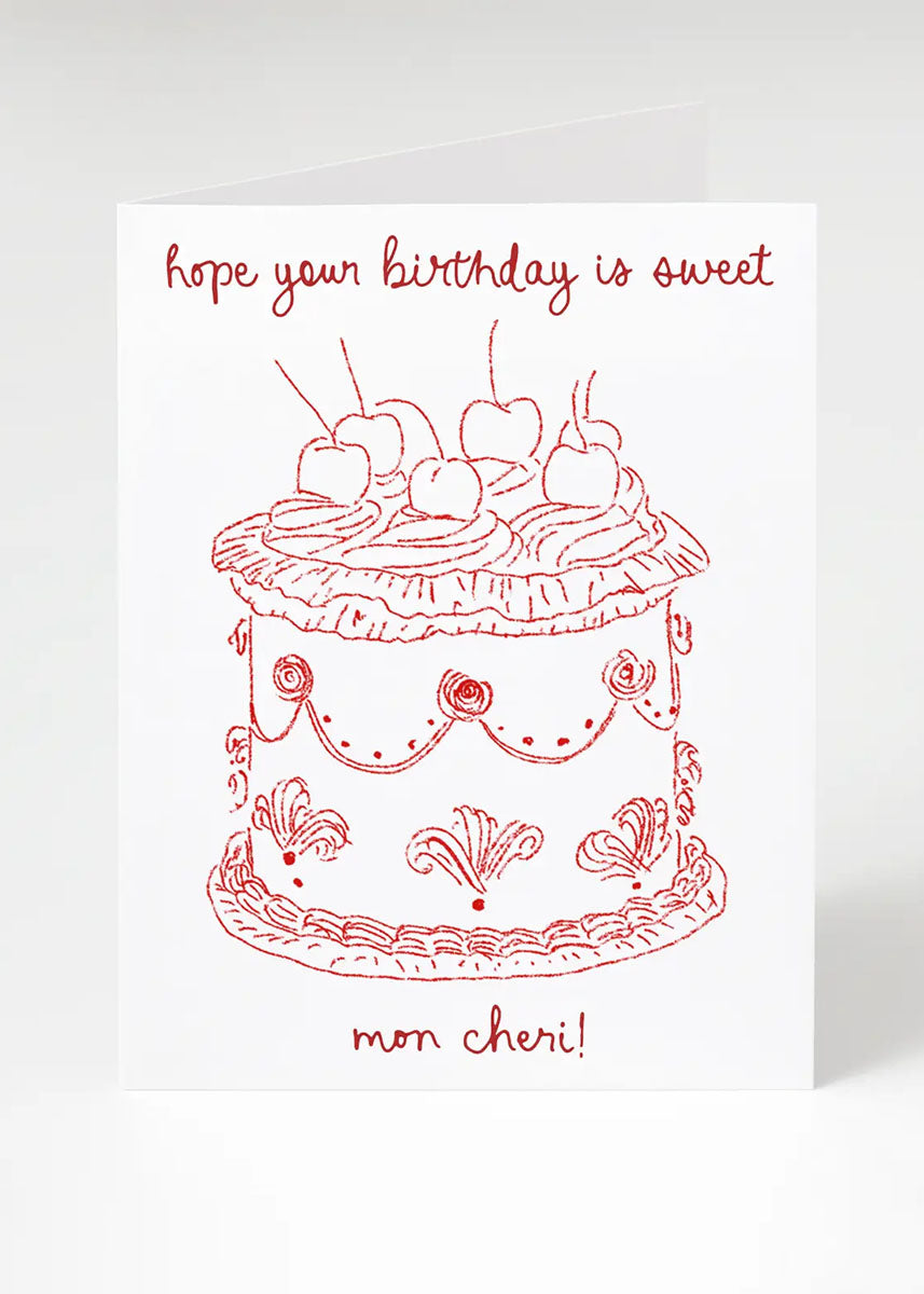 Mon Cheri Birthday Card