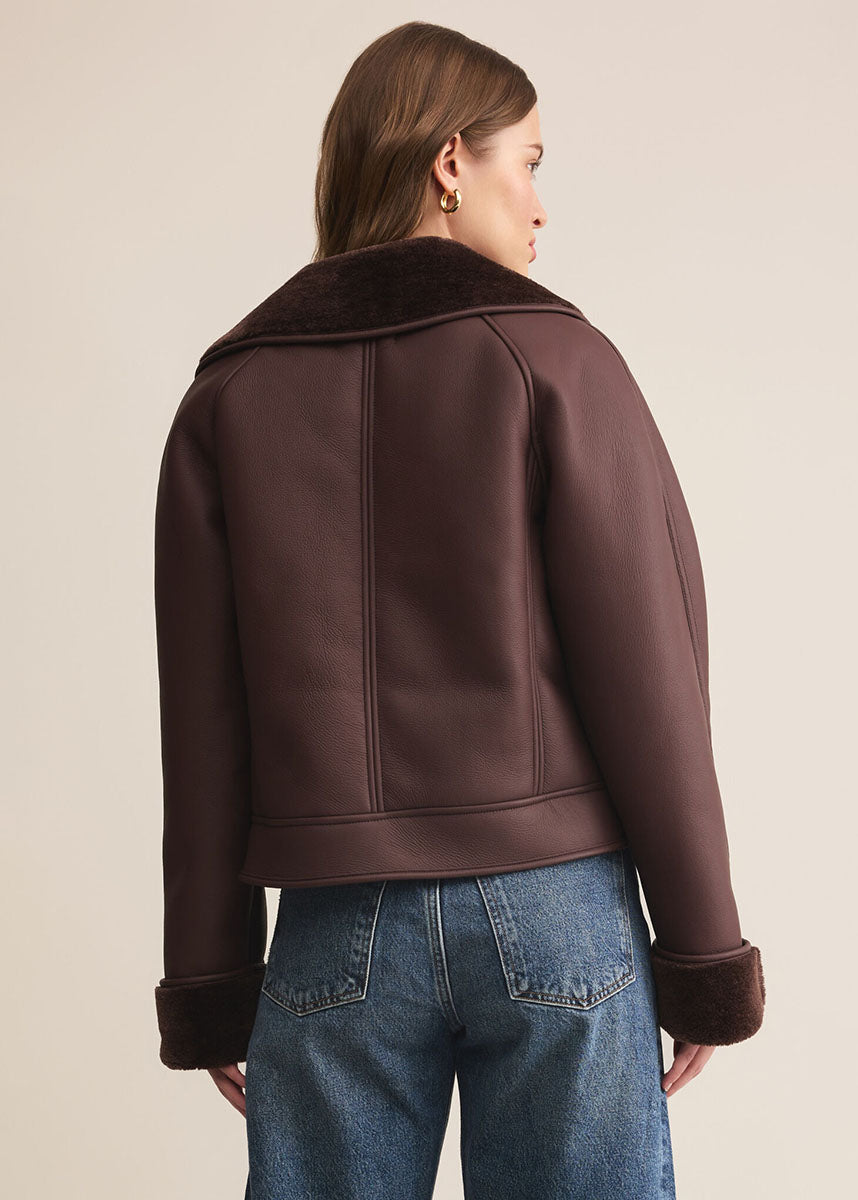 Locklin Sherpa Jacket - Chocolate Cherry