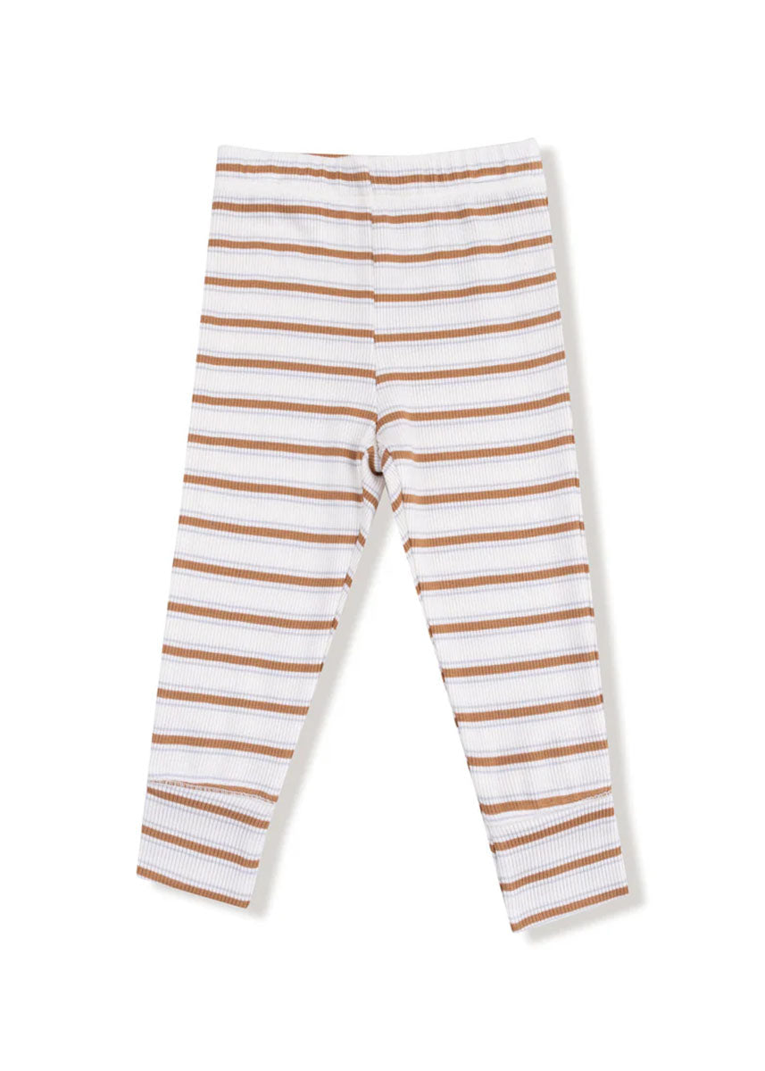 2-Piece L/S Pajama Set - Vintage Stripe Brown