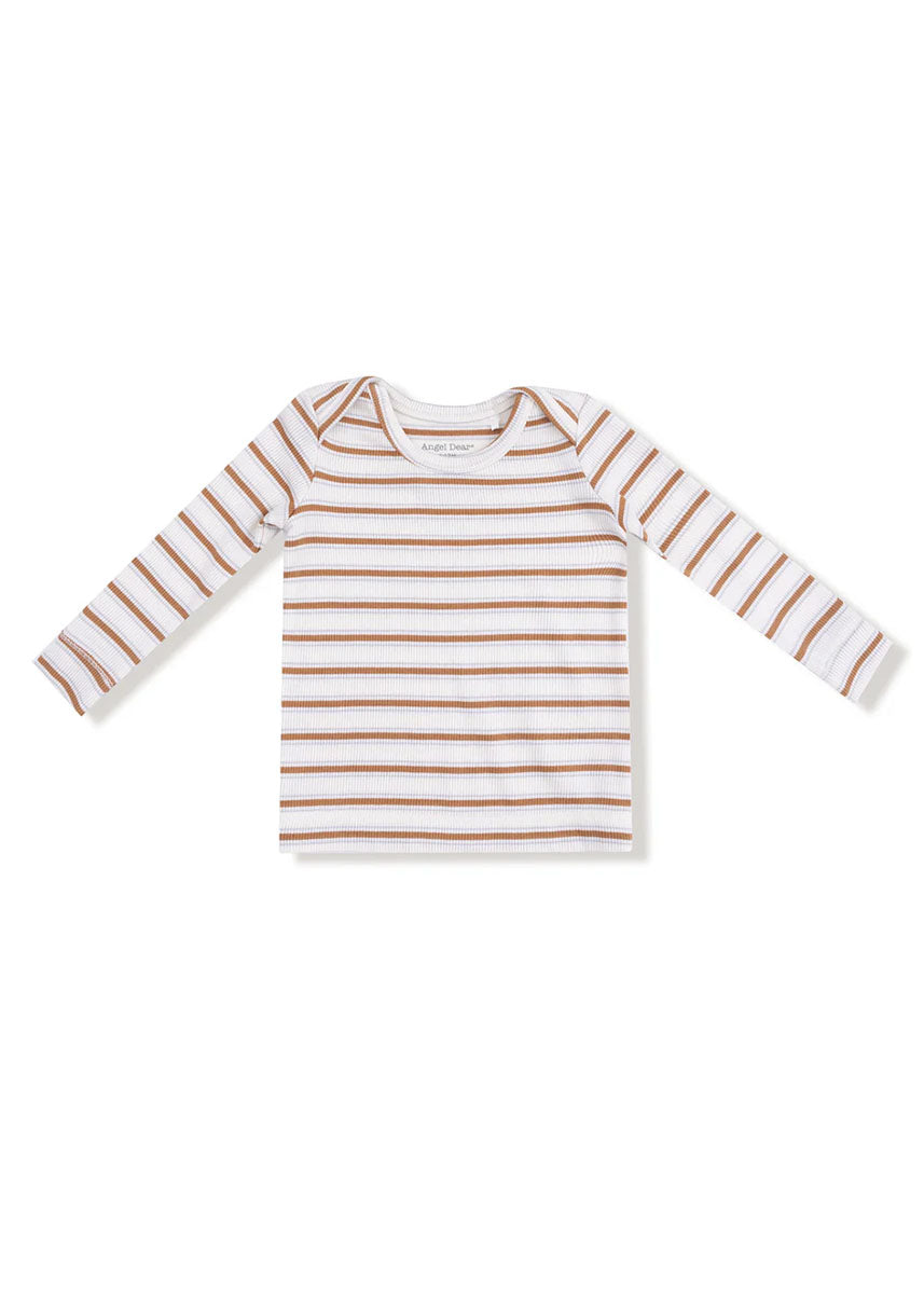 2-Piece L/S Pajama Set - Vintage Stripe Brown