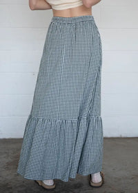 Jo Gingham Skirt - Forest