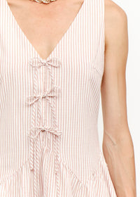 Eden Stripe Mini Dress - Blush
