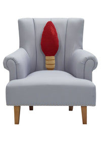 Red Light Bulb Hook Pillow