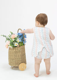 Scallop Back Top & Bloomer Set - Tulip Stripe