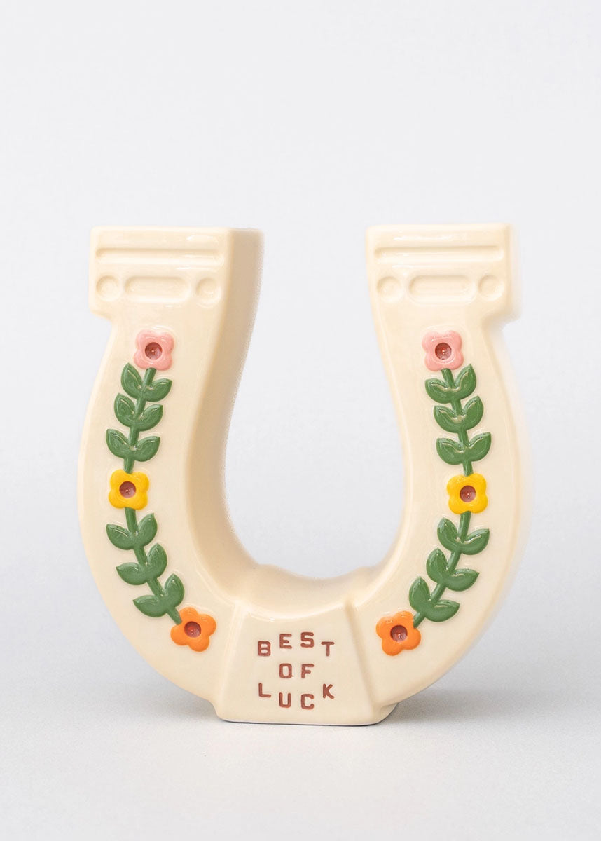 Ceramic Horseshoe Vase