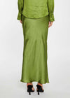 Bessa Satin Maxi Skirt - Green Apple