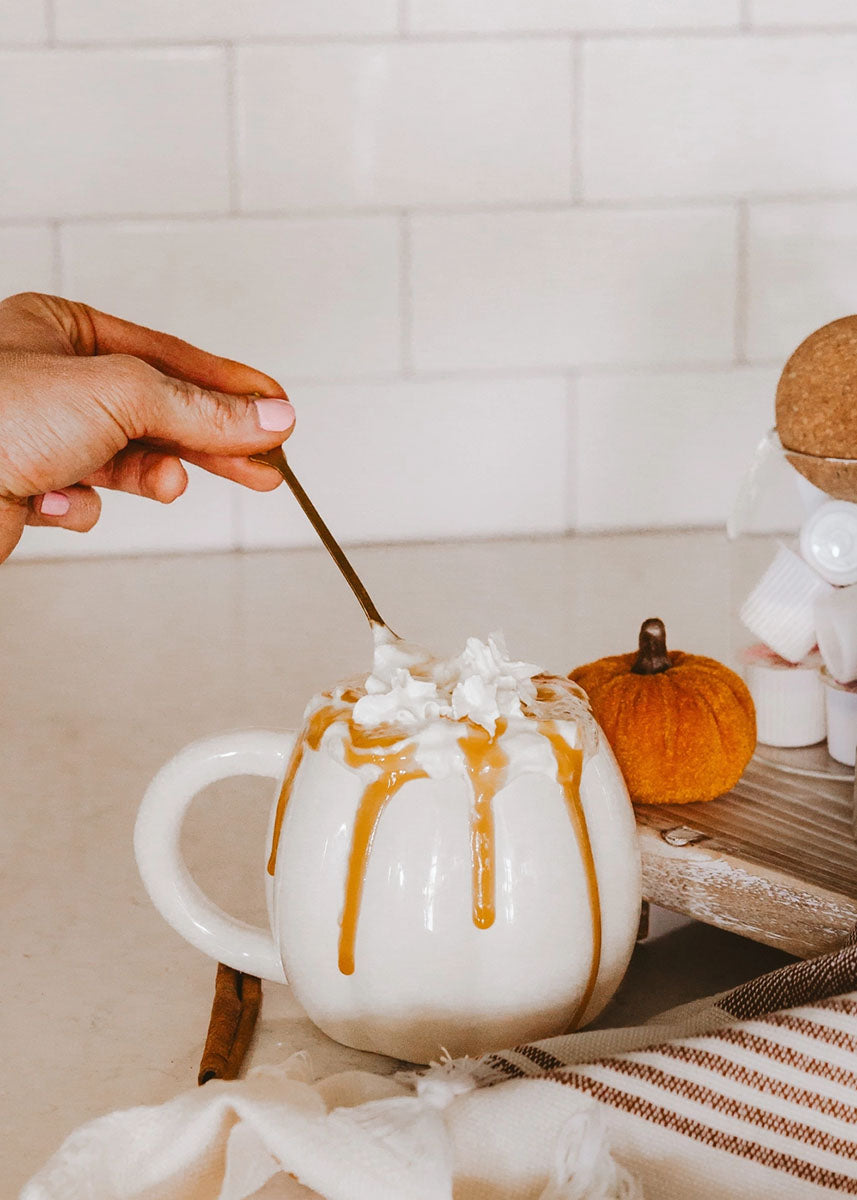 Pumpkin Coffee Mug - Cream