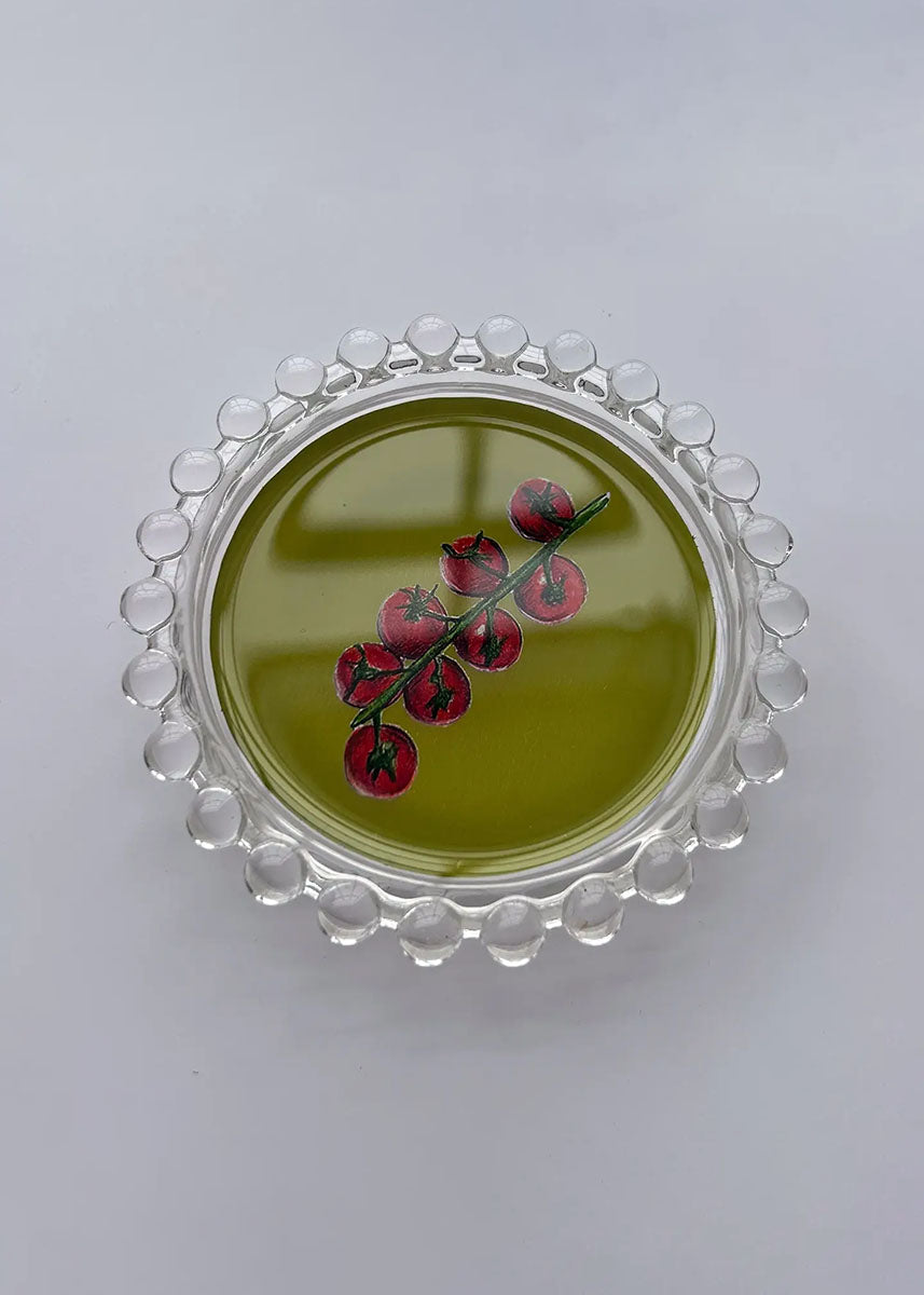 Tomatoes Hobnail Trinket Dish