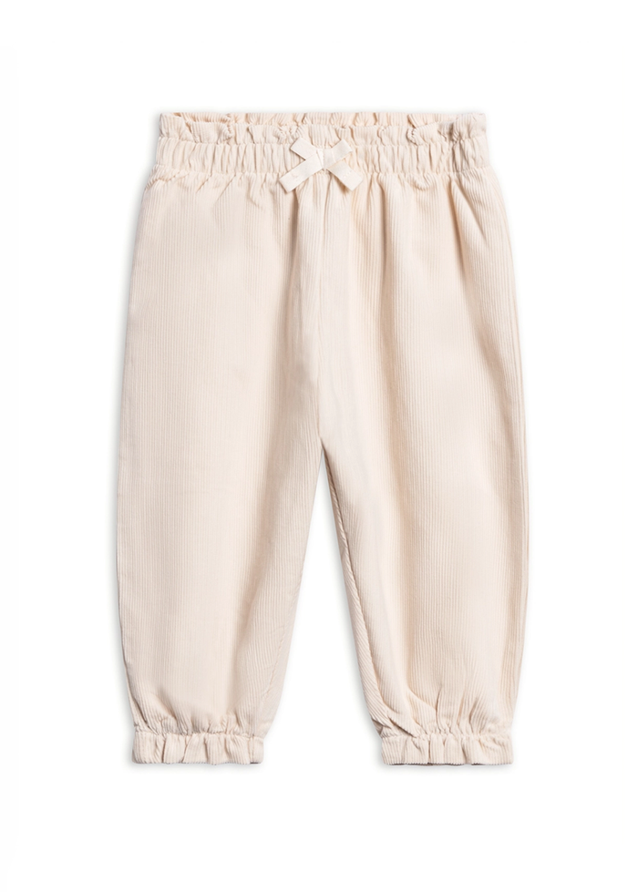 Lexi Corduroy Ruffle Pant - Cream