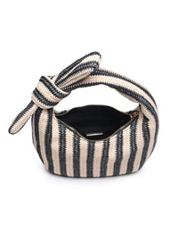 Penny Clutch - Black & Natural