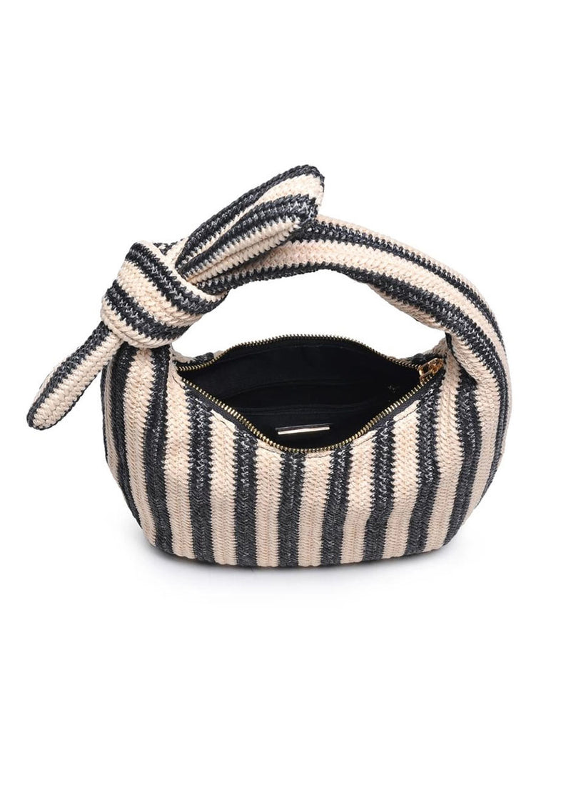 Penny Clutch - Black & Natural