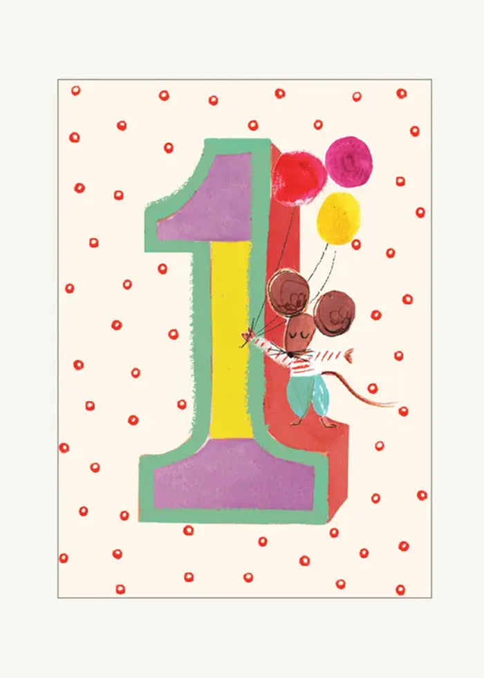Mouse Is One Birthday Card
