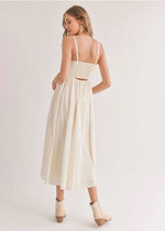 Shades On Cutout Midi Dress - Ivory