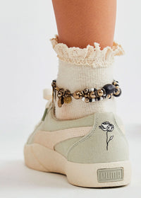 Beloved Waffle Knit Ankle Sock - Ivory