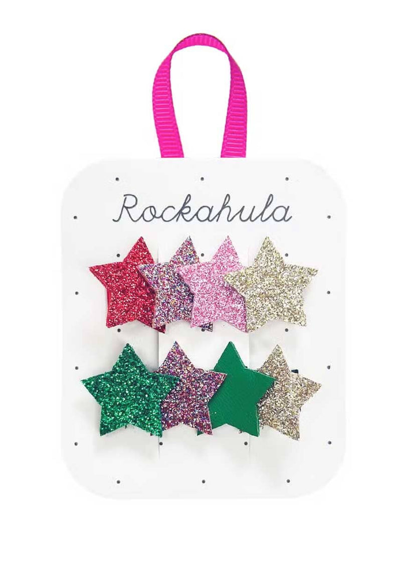 Jolly Glitter Star Clips