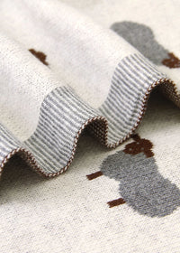 Cotton Receiving & Swaddle Blanket - Grey Sheep