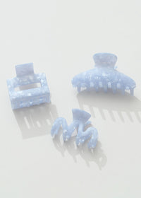 Saltwater Blue Claw Clips