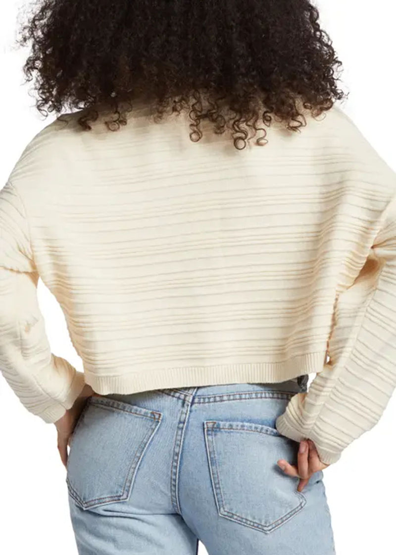 Chasing Light Cropped Sweater - White Cap