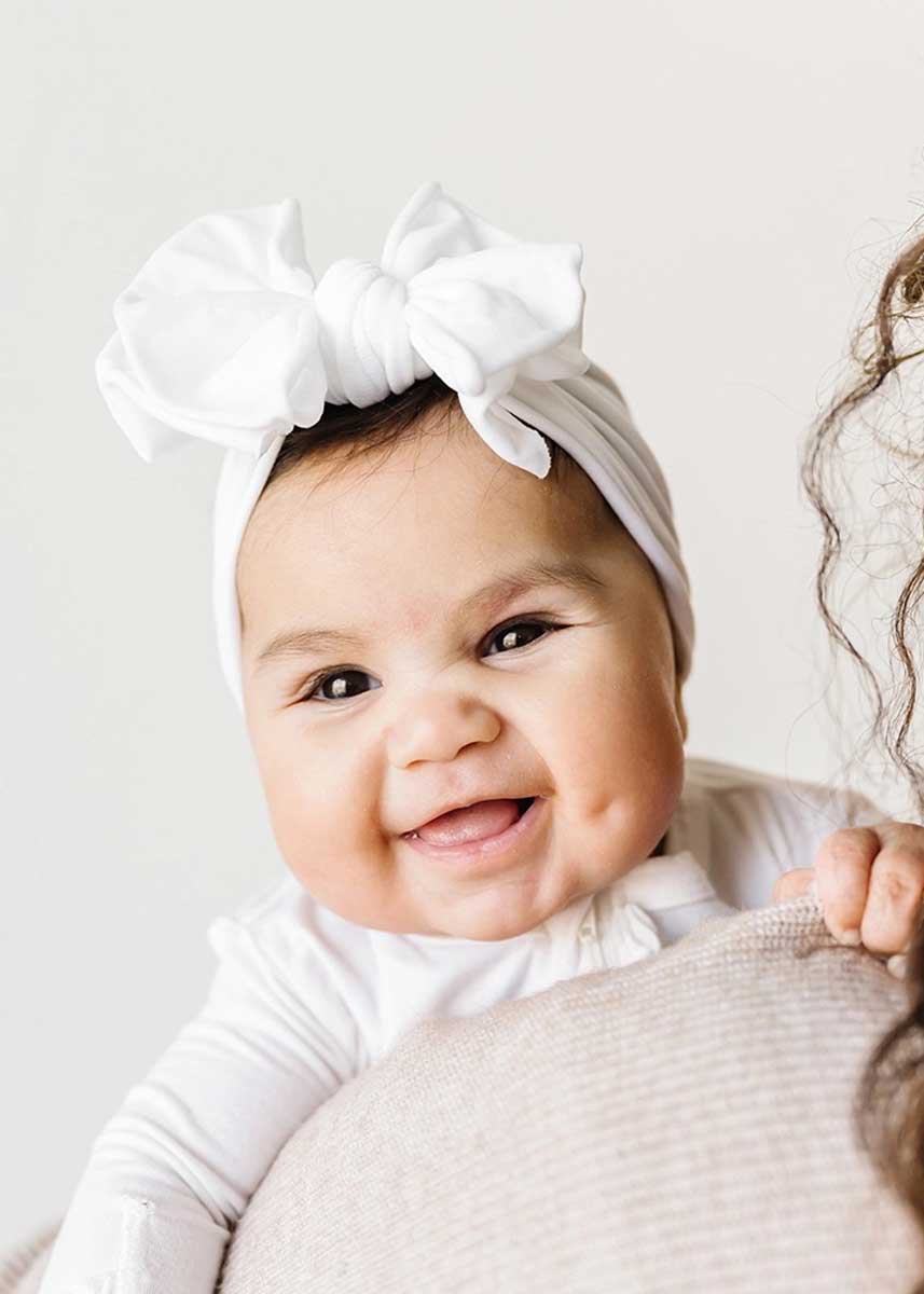 Fab Bow Headband - White