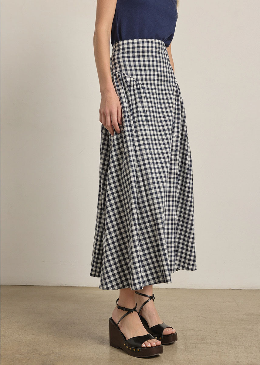 Brinley Gingham Midi Skirt