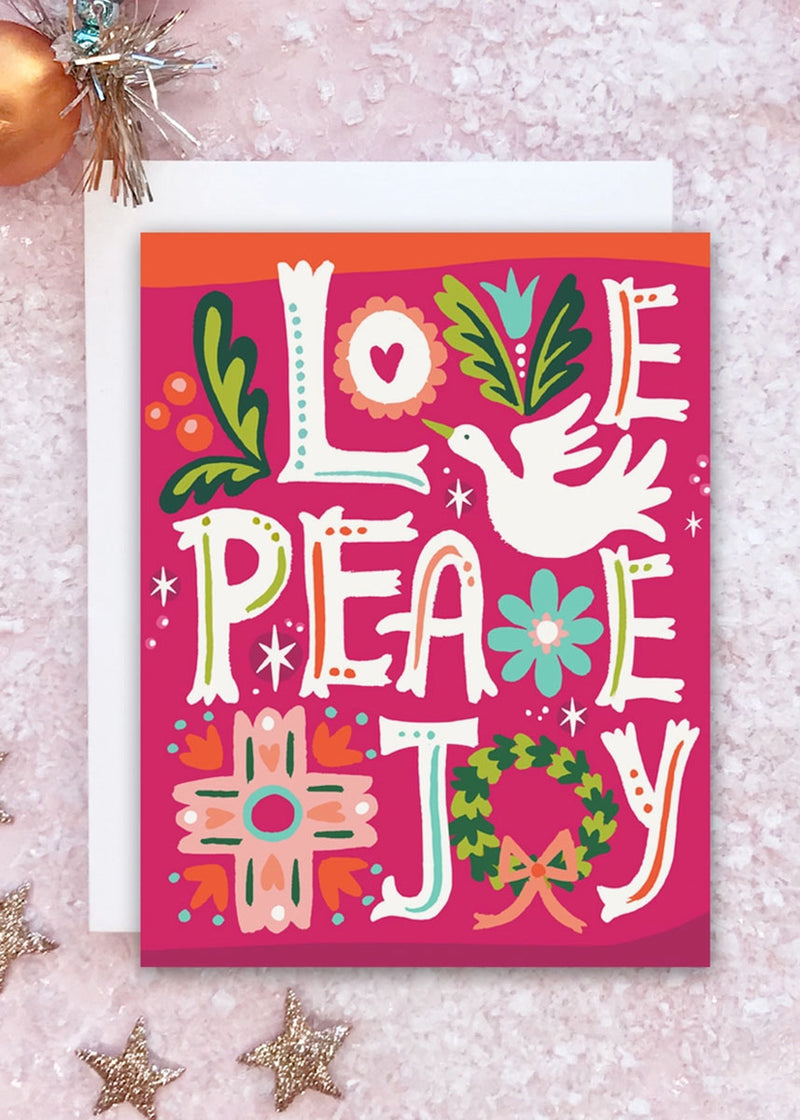 Love Peace Joy Card