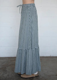 Jo Gingham Skirt - Forest