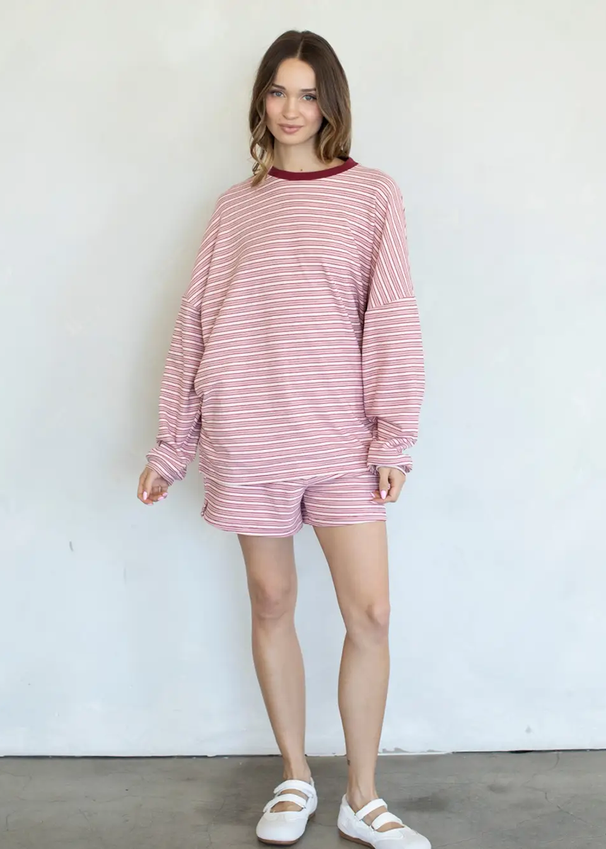 Striped Shorts - Pink