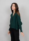 Sumire V-Neck Cardi - Jungle Green