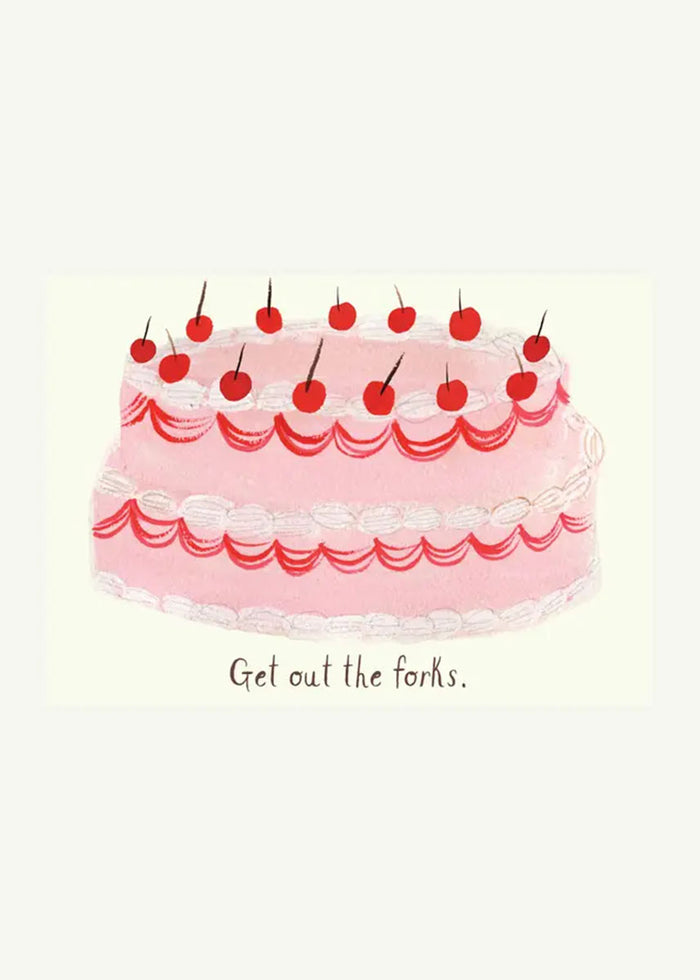 Forks Out Birthday Card