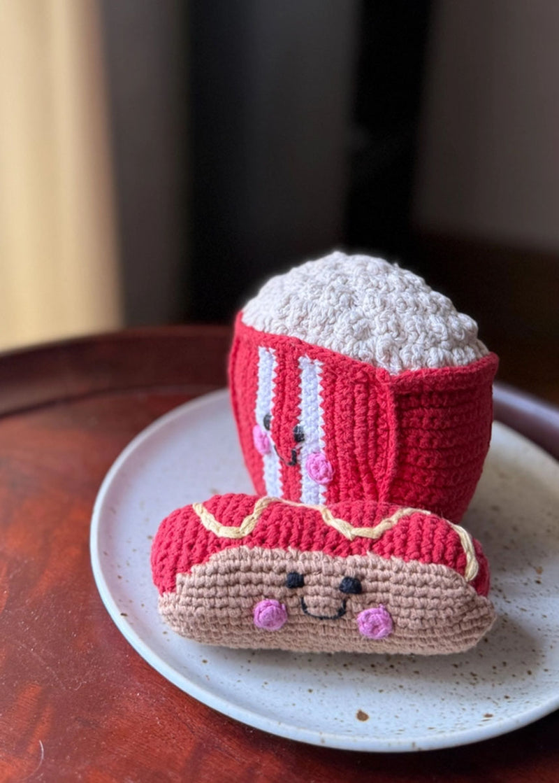 Plush Popcorn Rattle