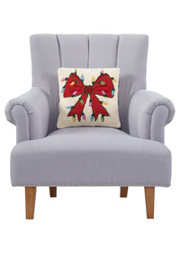 Christmas Lights Bow Hook Pillow