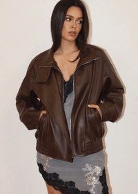 Ruth Leather Jacket - Chocolate