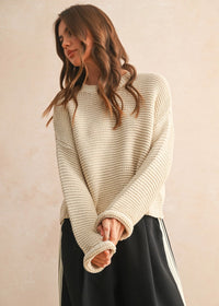 Hattie Round Neck Sweater - Cream