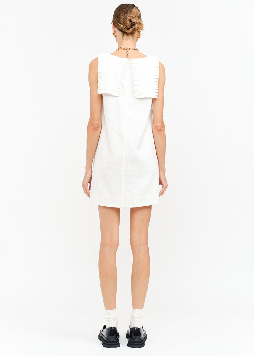 Harper Linen Mini Dress - Off White