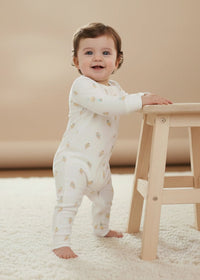 Organic 2-Way Zipper Romper - Ice Cream