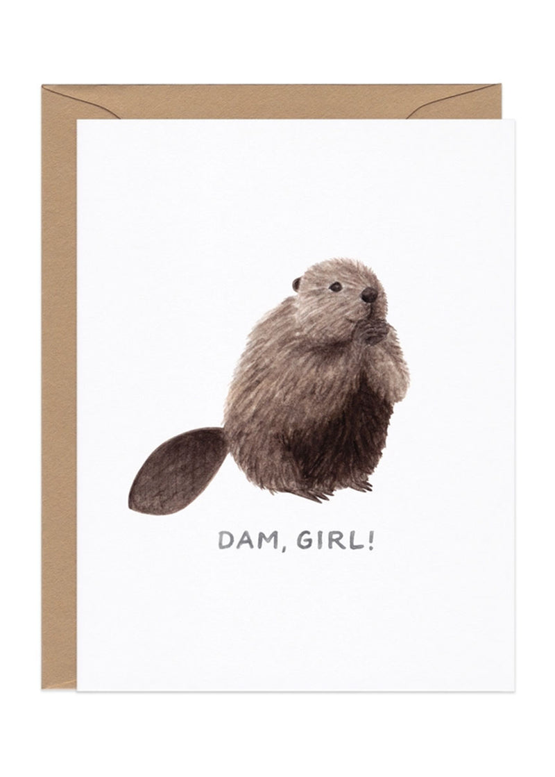 Dam, Girl! Greeting Card