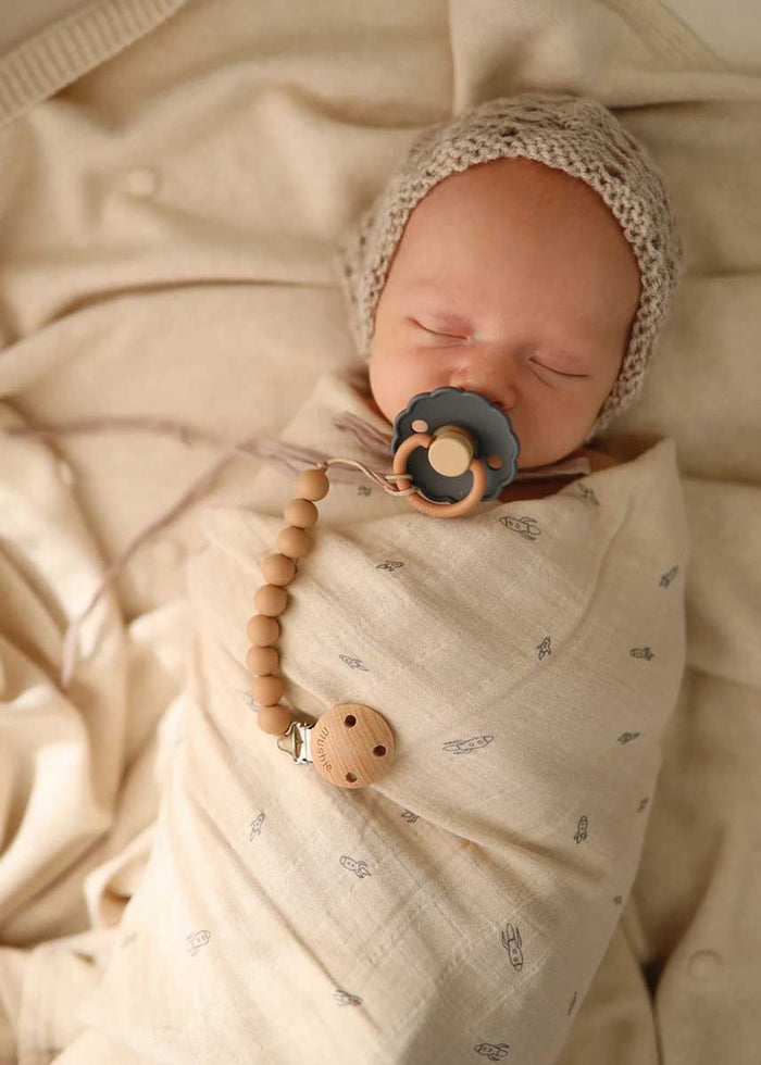 FRIGG Daisy Natural Rubber Pacifier 2-Pack - Aurora/Bright White