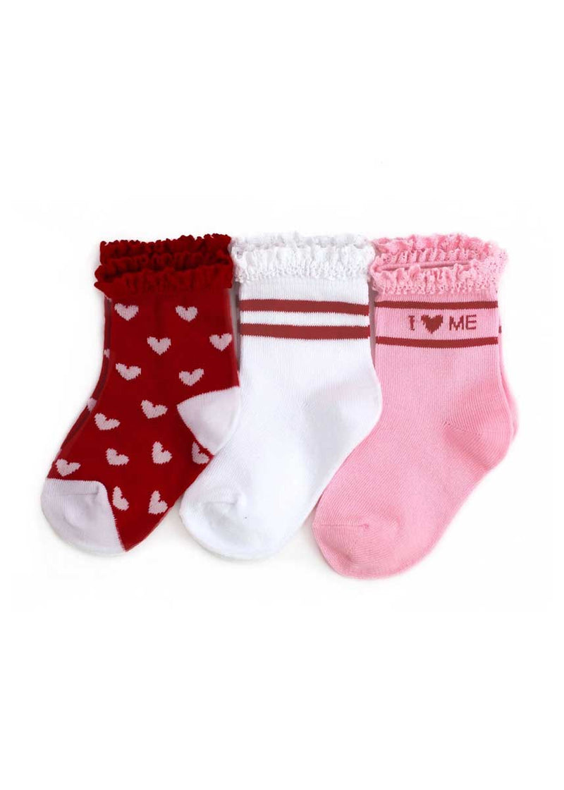 Valentine's Lace Midi Sock 3-Pack