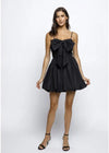 Callista Bubble Bow Mini Dress - Black