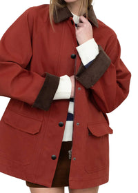 Bess Corduroy Barn Jacket - Oxblood