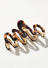 Vintage Metal Willow Squiggle Claw Clip