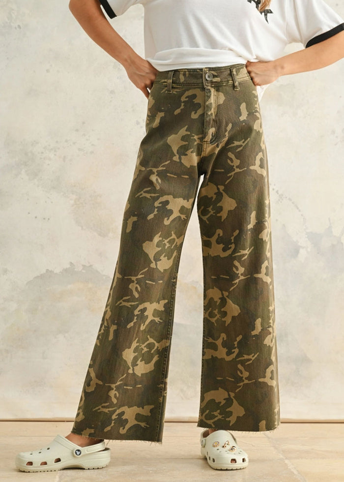 Aimee Lou Camo Print Pants