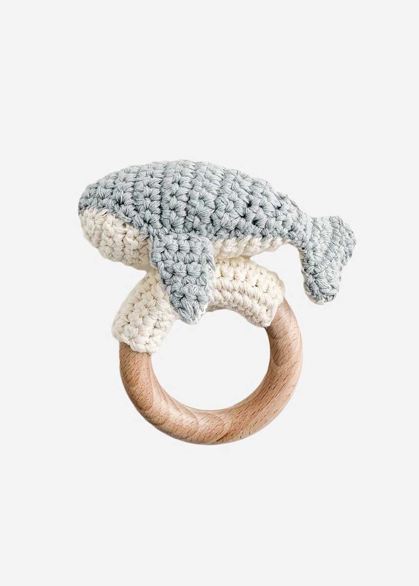 Crochet Whale Rattle Teether