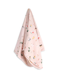 Farm Reversible Baby Blanket - Tan